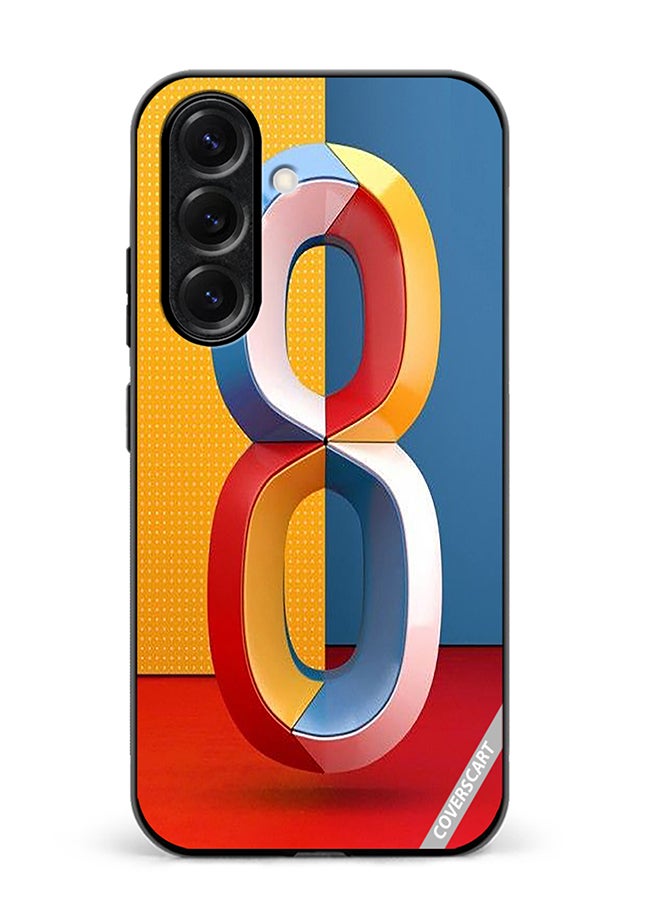 VR CREATIVE Protective Case Cover For Samsung Galaxy S25 Number 8 Design Multicolour