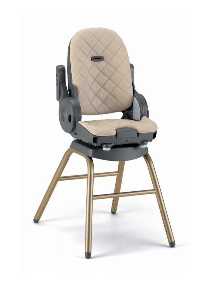 cam كرسي طعام للأطفال 4 في 1 أصلي - بيج، من 0 إلى 15 كجم (36 شهرًا)، 5 ارتفاعات، 3 أوضاع لمسند الظهر، مسند قدمين قابل للتعديل في وضعين، صينيتان قابلتان للإزالة، كرسي طعام قابل للطي صغير الحجم للغاية - Image 2