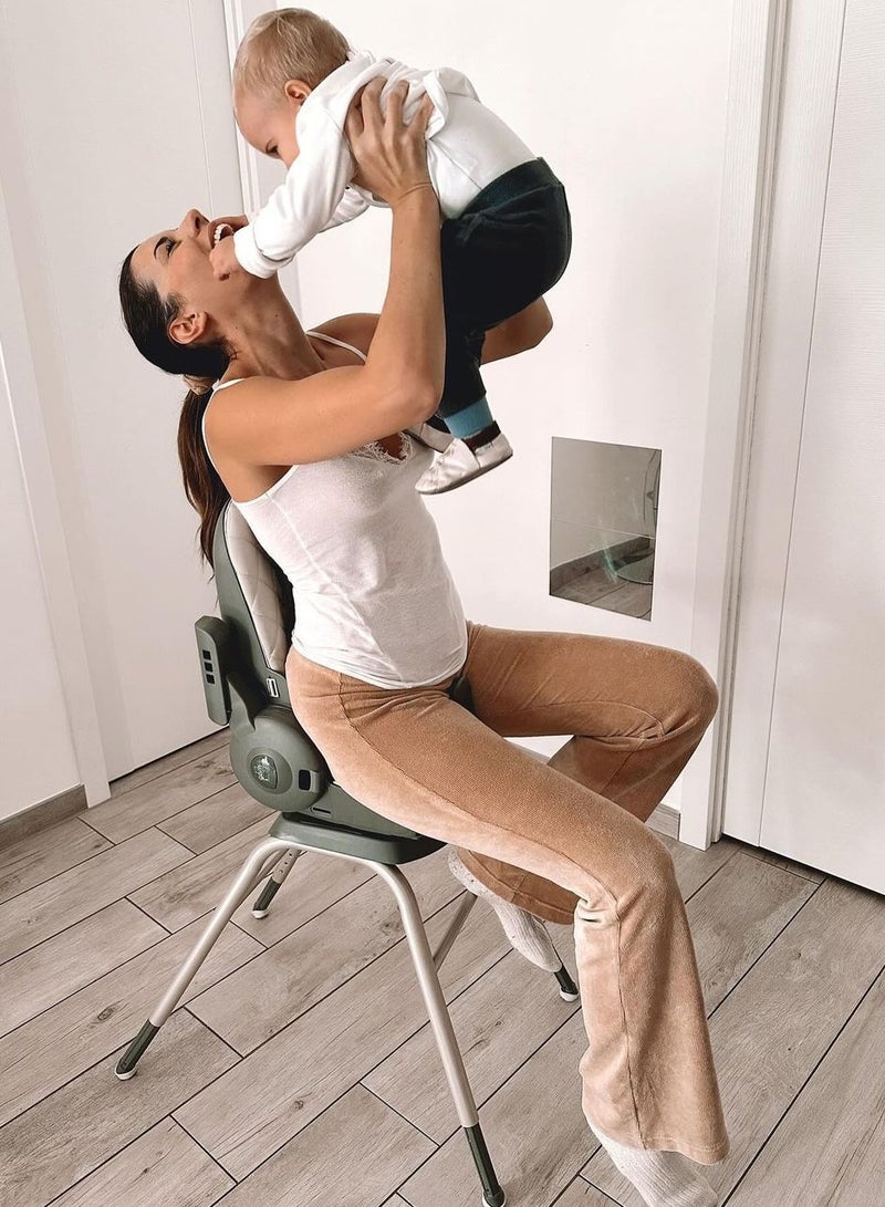 cam كرسي طعام للأطفال 4 في 1 أصلي - بيج، من 0 إلى 15 كجم (36 شهرًا)، 5 ارتفاعات، 3 أوضاع لمسند الظهر، مسند قدمين قابل للتعديل في وضعين، صينيتان قابلتان للإزالة، كرسي طعام قابل للطي صغير الحجم للغاية - Image 3