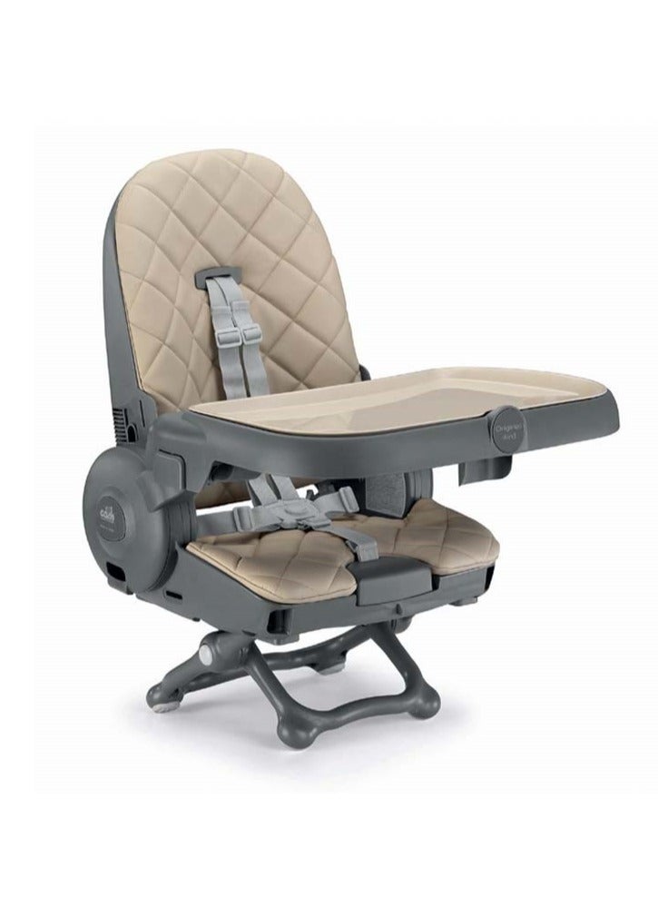 cam كرسي طعام للأطفال 4 في 1 أصلي - بيج، من 0 إلى 15 كجم (36 شهرًا)، 5 ارتفاعات، 3 أوضاع لمسند الظهر، مسند قدمين قابل للتعديل في وضعين، صينيتان قابلتان للإزالة، كرسي طعام قابل للطي صغير الحجم للغاية - Image 4