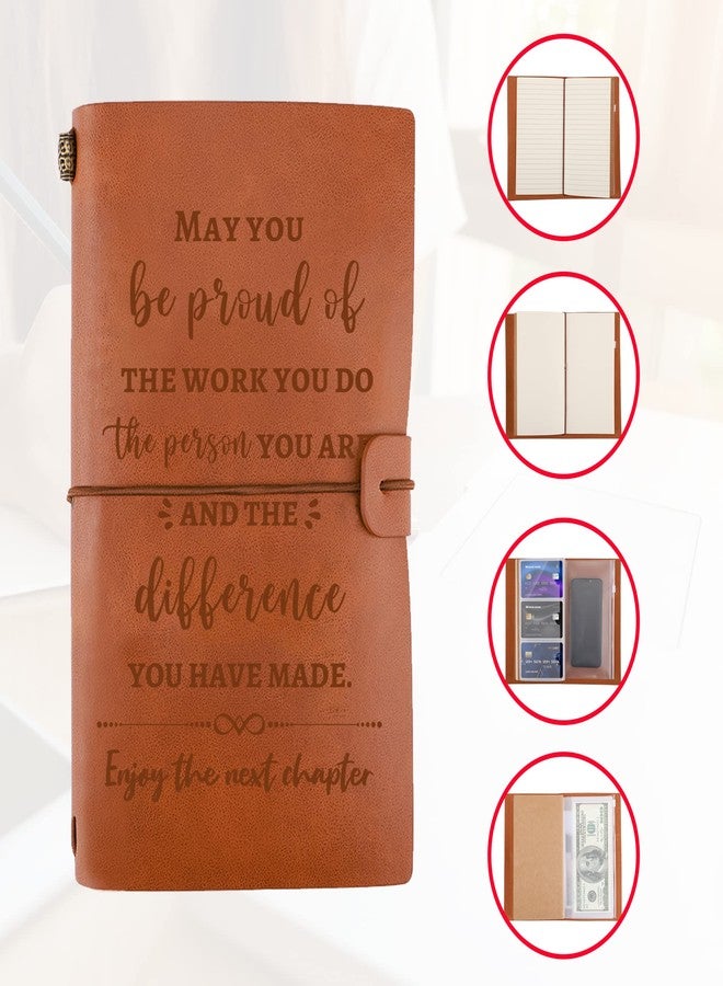 JOYKWE Engraved Leather Journal Gift for Colleagues, Coworker Gifts For Women Men Retirement Gifts, Coworker Leaving Gifts Going Away Gift for Bosss Friends Leader Retirement, Enjoy the Next Chapter Gift - Image 5