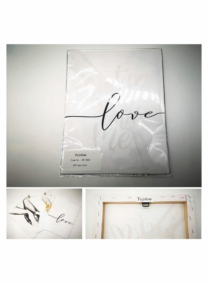 كابتن تيك Pinky Promise, Holding Hands Minimalist Abstract Line Drawing Art, Black and White Wall Art For Bedroom and Home Decor, Modern Boho Art Print Poster 8x10 Unframed Set of 4 Prints - Image 5