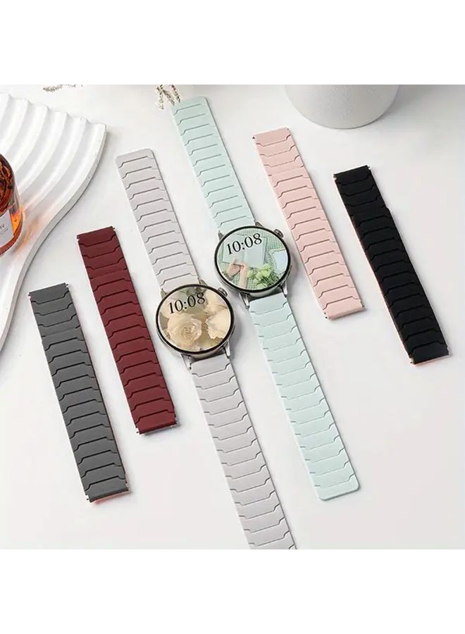 Black Orange 22mm Magnetic Loop Strap For Galaxy Watch 6 5 4 Classic Pro - Image 2