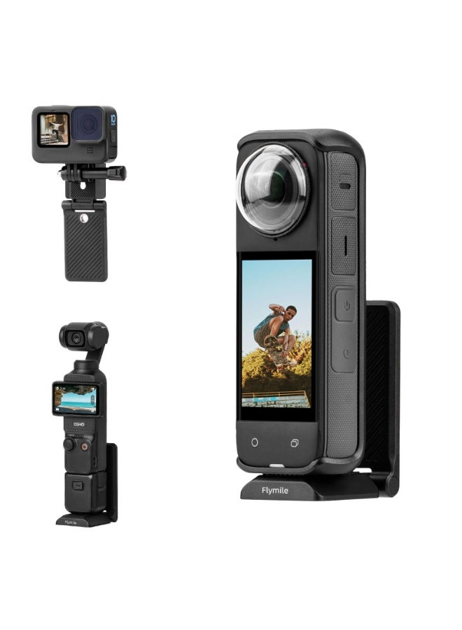 جبل مغناطيسي لـ Insta360 X5 X4 ، قاعدة حامل مغناطيس قوس L مع محولات Arca QR 1/4 "لثلاثية الأقدام ، لـ Insta360 X5 X4 X3 GO 3S / لـ DJI Pocket 3 Action 5 Pro / لـ GoPro Accessories - Image 1