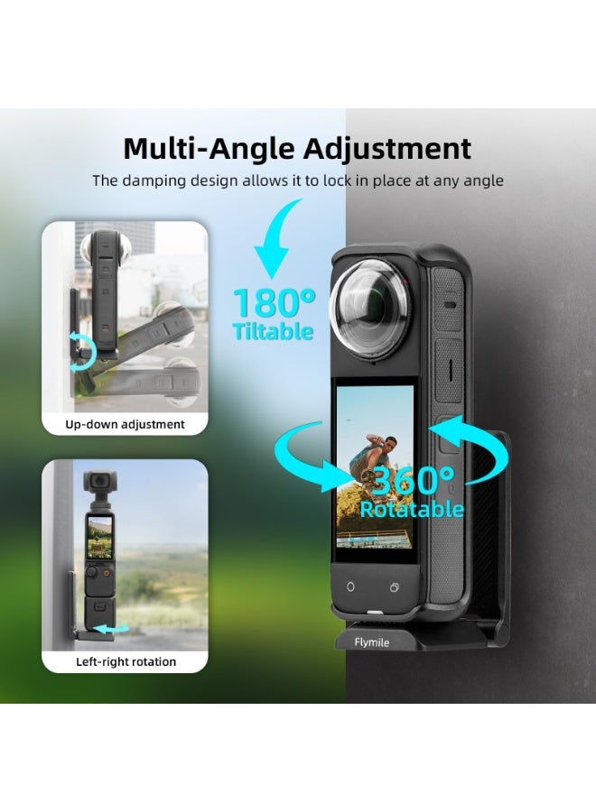 جبل مغناطيسي لـ Insta360 X5 X4 ، قاعدة حامل مغناطيس قوس L مع محولات Arca QR 1/4 "لثلاثية الأقدام ، لـ Insta360 X5 X4 X3 GO 3S / لـ DJI Pocket 3 Action 5 Pro / لـ GoPro Accessories - Image 3