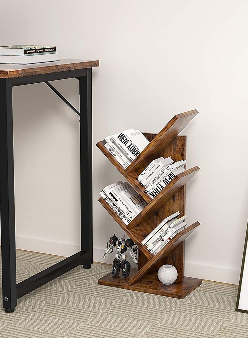 Home Gallery Tree Bookshelf 4-Tier Book Rack natural wood - Image 3