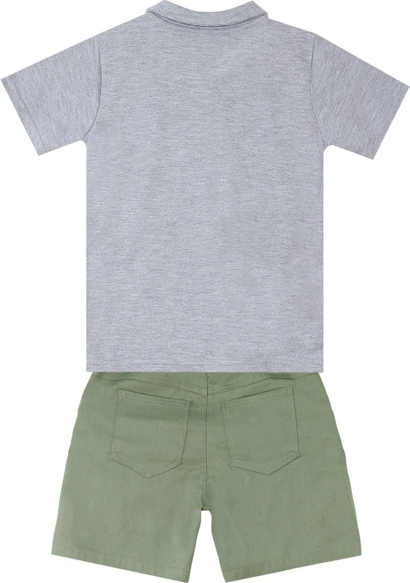 Denokids Kaplan Boy Polo Neck T-Shirt Shorts Set  - Image 4