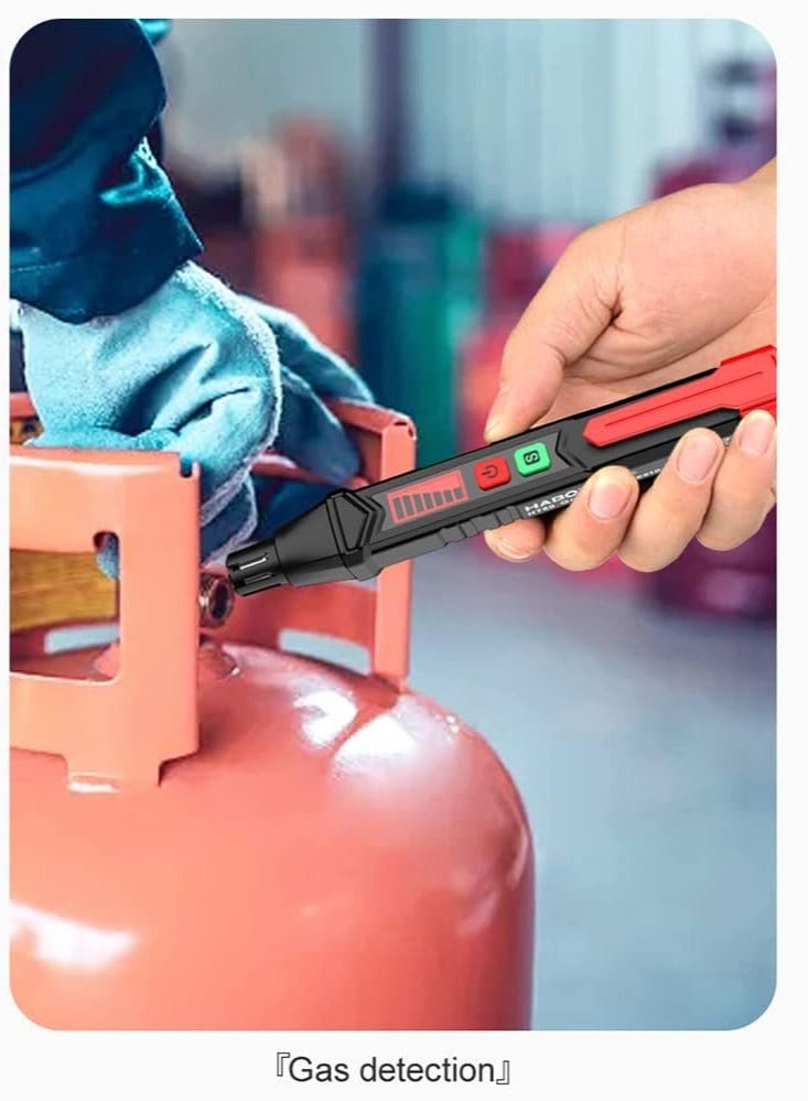 HABOTEST HT60 Natural Methane Gas Detector, Handheld Combustible Gas Detector, Gas Leakage Sensor With Audible And Visual Alarm With Lcd Display, Methane Propane Natural Gas Detector, (1pc) - Image 3