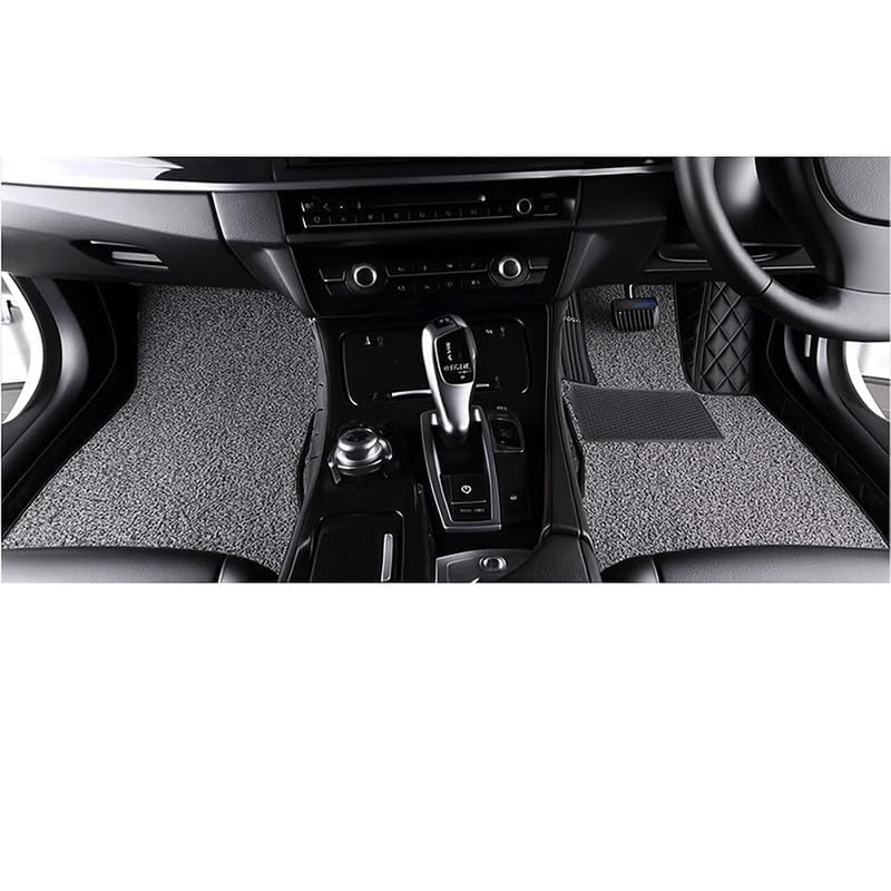 CYRER 7D car mat Full Set for Hyundai Creta (Model:2015-2019) || Luxury Leather Double Car Floor Mat Complete Set || 100% Waterproof and Washable || Color : Black - Image 4