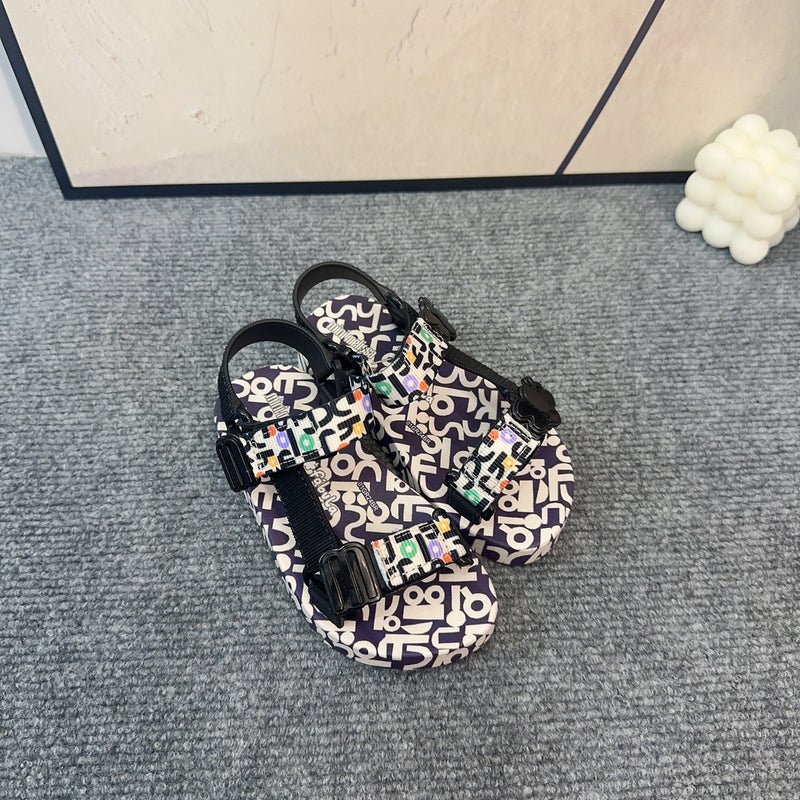 Mei * Sha Same Style Open Toe Casual Children'S Camouflage Painted Sandals - Image 3