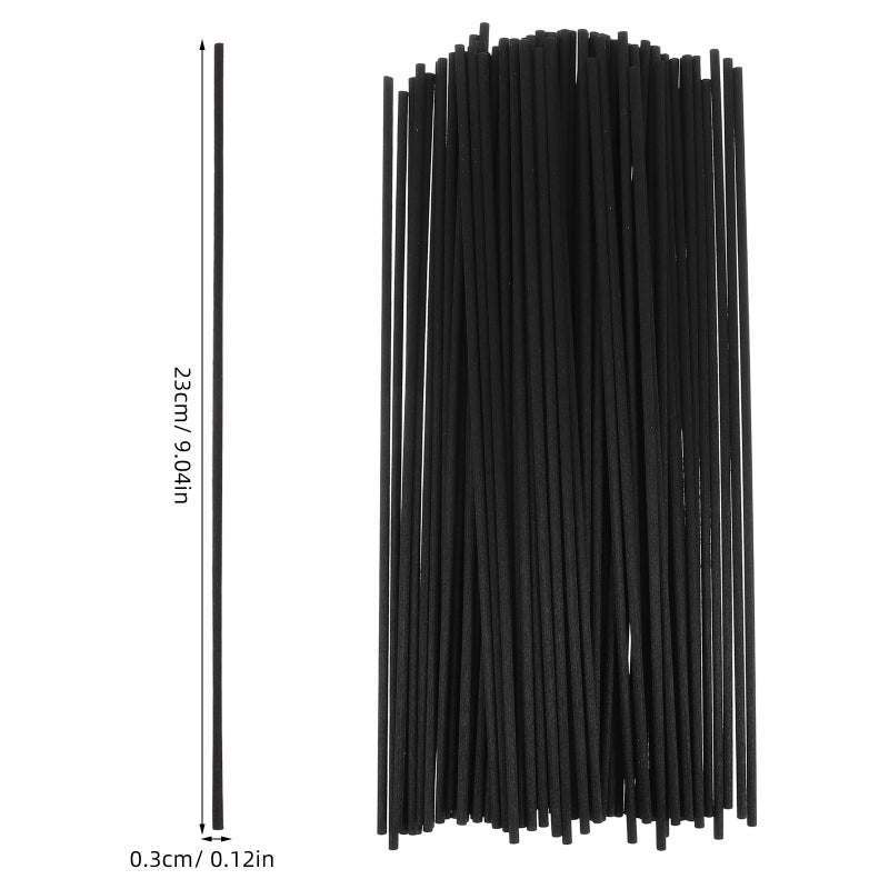 100pcs Black Stick Diffuser Sticks Refill Replacement Diffuser Diffuser Fragrance Fibre Sticks For Home Office Spa - Image 3