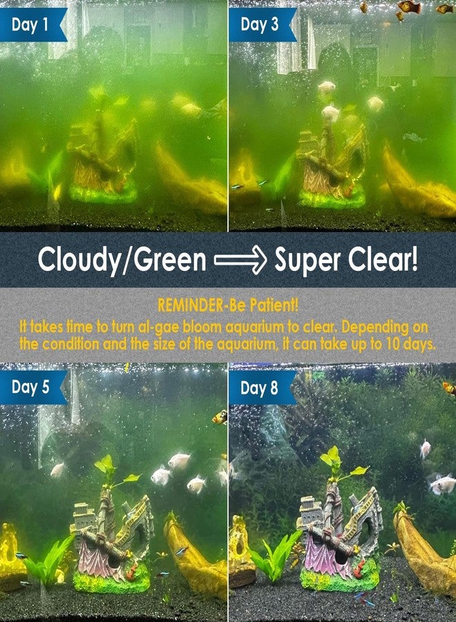 VCRAZE Aquarium Filter | U-V Fish Tank Filter for Green Water Cleaning | U-V Clarifier with Timer | Aeration & Rainfall Mode | Turtle Tank Filter | Submersible Pump with Filter | for 20-70 Gallons - Image 3