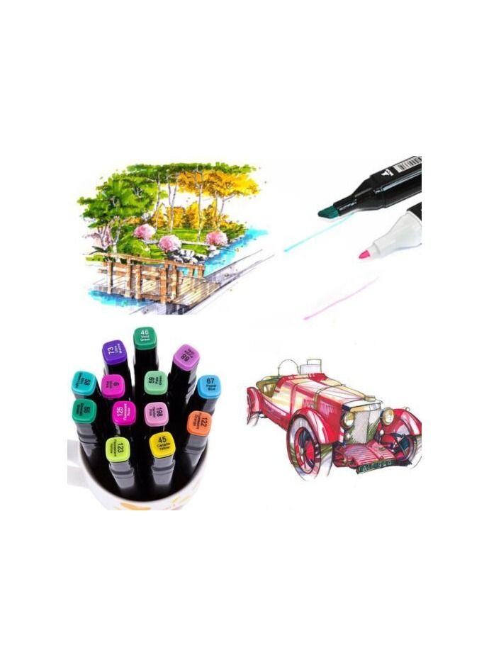 80-Piece Dual Tip Markers Multicolour - Image 3