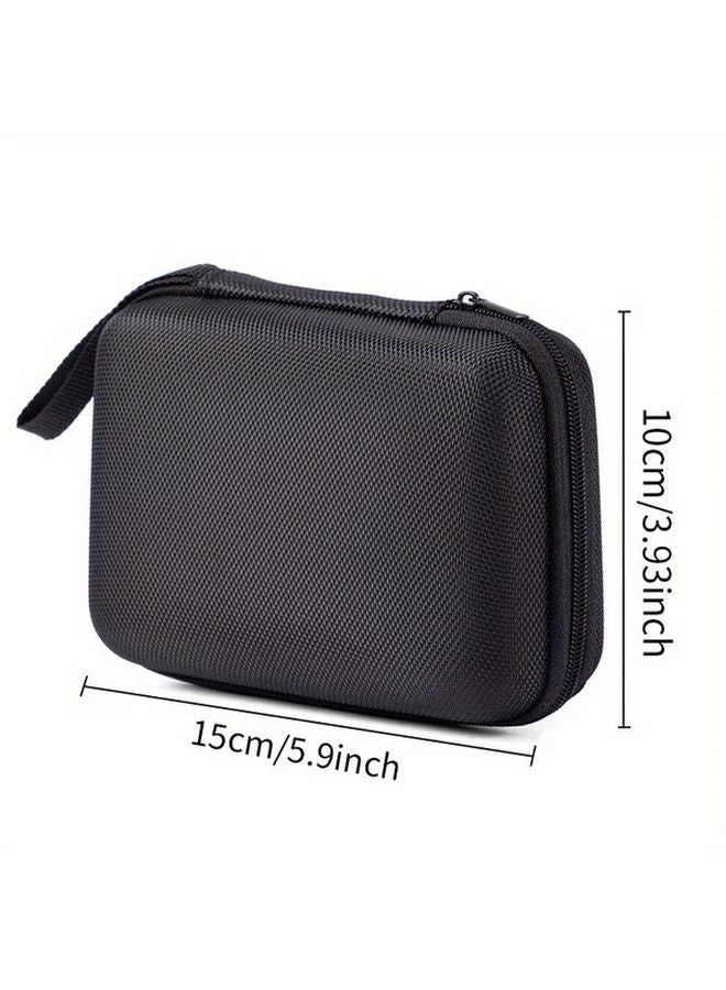 Black Shockproof External Hard Drive Storage Bag with Cable and Battery Case - Image 3