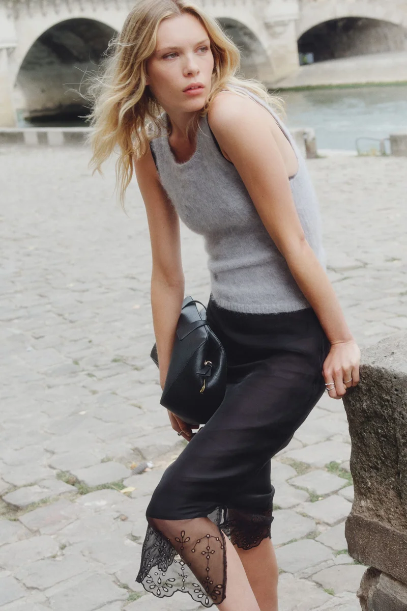 اتش اند ام حقيبة كتف مستطيلة