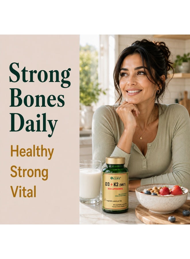 Cosmo Pharm Vitamin D3 2000 IU + K2 (MK-7) Liposomal Duo | Supports Strong Bones & the Immune System | 90 Vegetable Capsules - Image 4