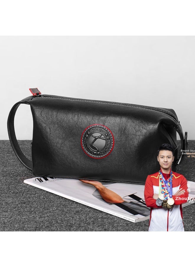 Cow Men'S Handbag, Trendy And Stylish Clutch, Fashionable Casual Large Handbag, C-9821, Red Label - Image 1