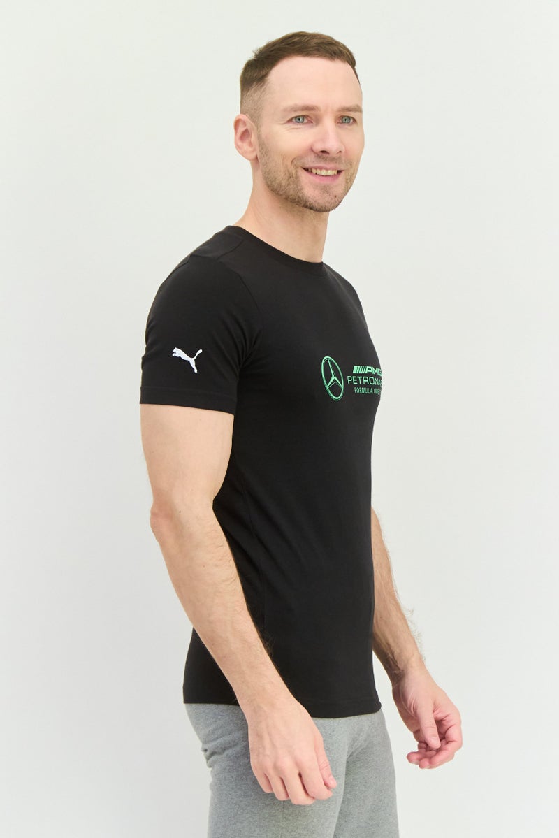PUMA Men AMG Petronas Sportswear Fit Short Sleeves Outdoor T-shirt, Black  - Image 2