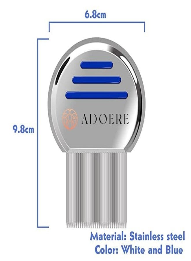 ADOERE مشط ADOERE المصنوع من الفولاذ المقاوم للصدأ لعلاج القمل والصئبان، مشط لإزالة قمل الرأس - Image 2