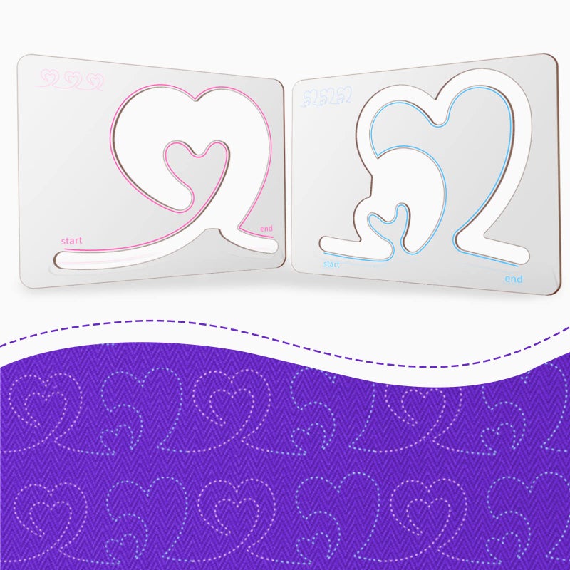 Kapyoo Quilting Rulers and Templates Quilting Templates for Machines Quilting Heart Shaped Free Motion Quilting Templates Design AB
