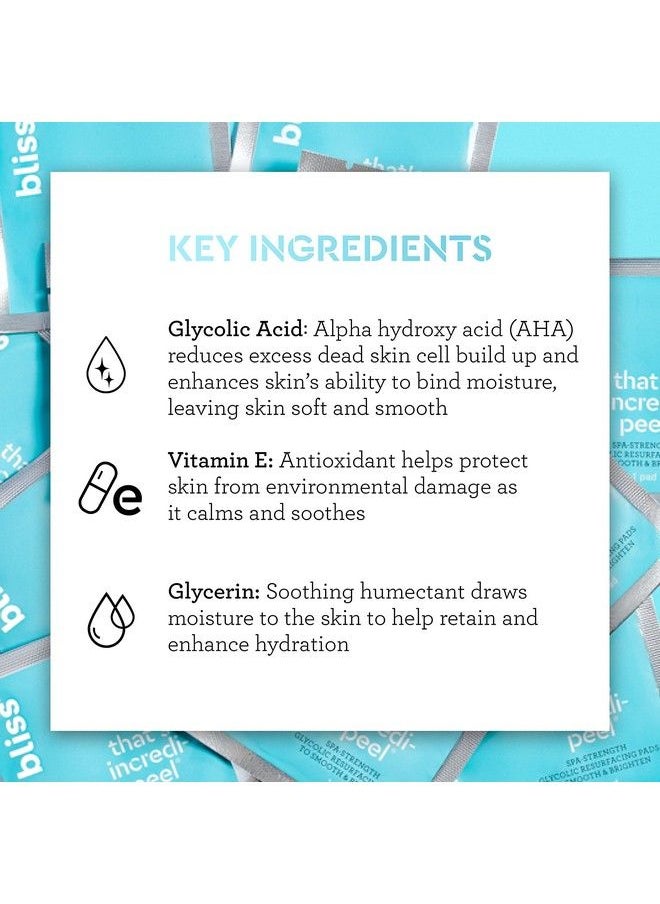 BLISS - That’S Incredipeel Glycolic Resurfacing Pads : Singlestep Pads For Exfoliating & Brightening : Vegan : 15 Ct - Image 1
