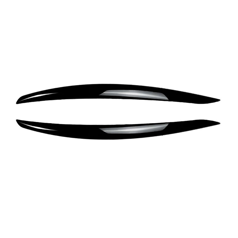 Generic DUBOXX Compatible with BMW 3 Series E90 M3 E92 E93, 2 Pcs Car Front Headlight Eyebrow Eyelid Cover Garnish Strip Eyelash Head Light Trim Stickers Replacement Part,A Black  - Image 2