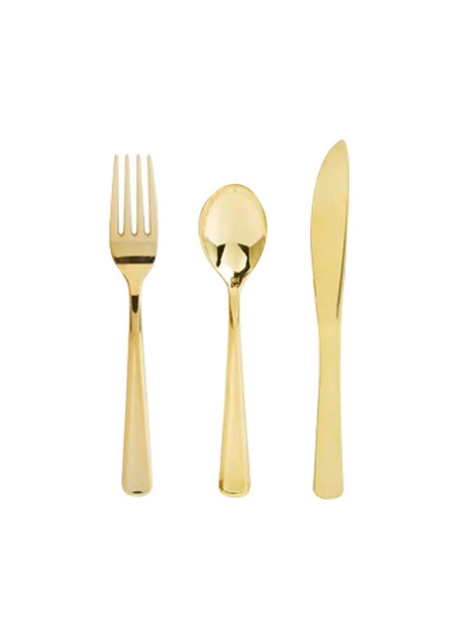 AIWANTO 125-Piece Disposable Plates Spoons Dinnerware Set for 25 Guests Party Birthday Plates for Lunch - Image 3