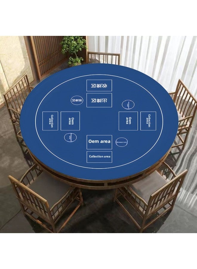 Square Round Texas Hold'em Tablecloth Special Table Mat For Chess And Card Room Playing-Color:Diatom Mud 100*100cm-Pattern:FH-1012  - Image 1