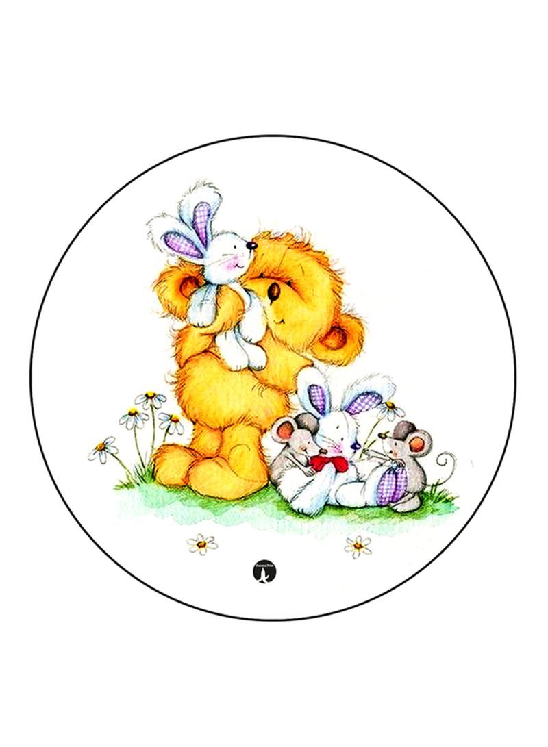 RKN Bear Printed Mouse Pad Multicolour