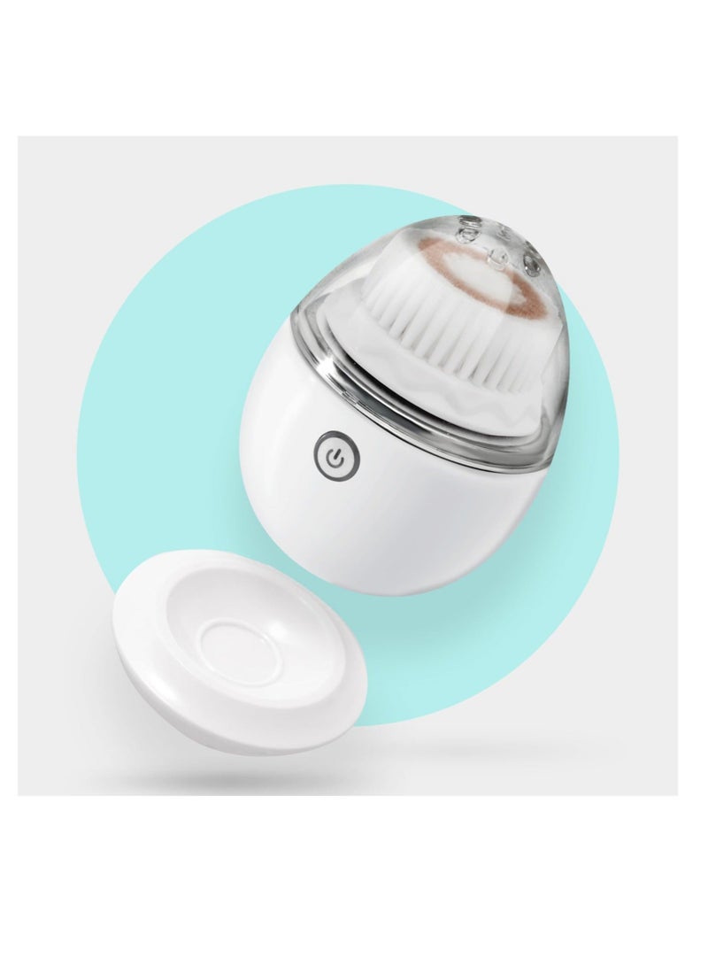 Captaintech Vibrating Facial Cleansing Brush,Sonic Vibration with 3 Intensity Levels, for Deep Cleansing and Exfoliation, Waterproof, Smart Timer, With 3 Brushing Heads, Wireless Rechargeable - Image 2