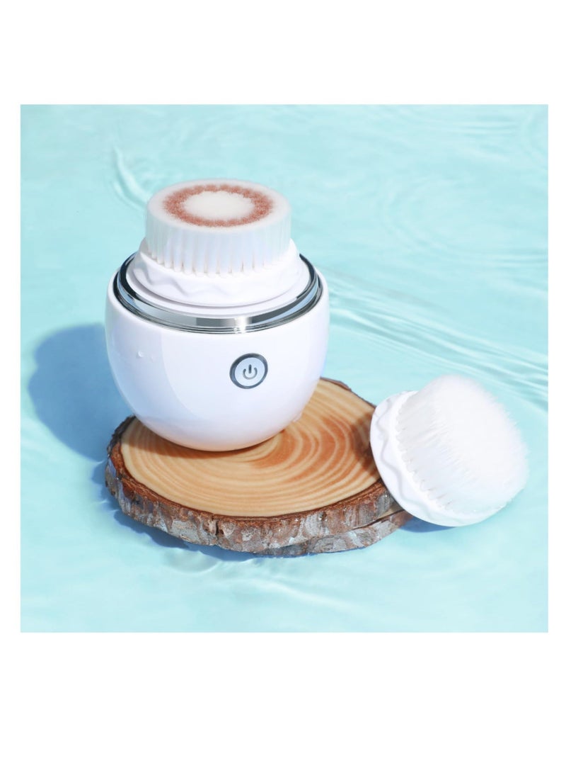 Captaintech Vibrating Facial Cleansing Brush,Sonic Vibration with 3 Intensity Levels, for Deep Cleansing and Exfoliation, Waterproof, Smart Timer, With 3 Brushing Heads, Wireless Rechargeable - Image 3
