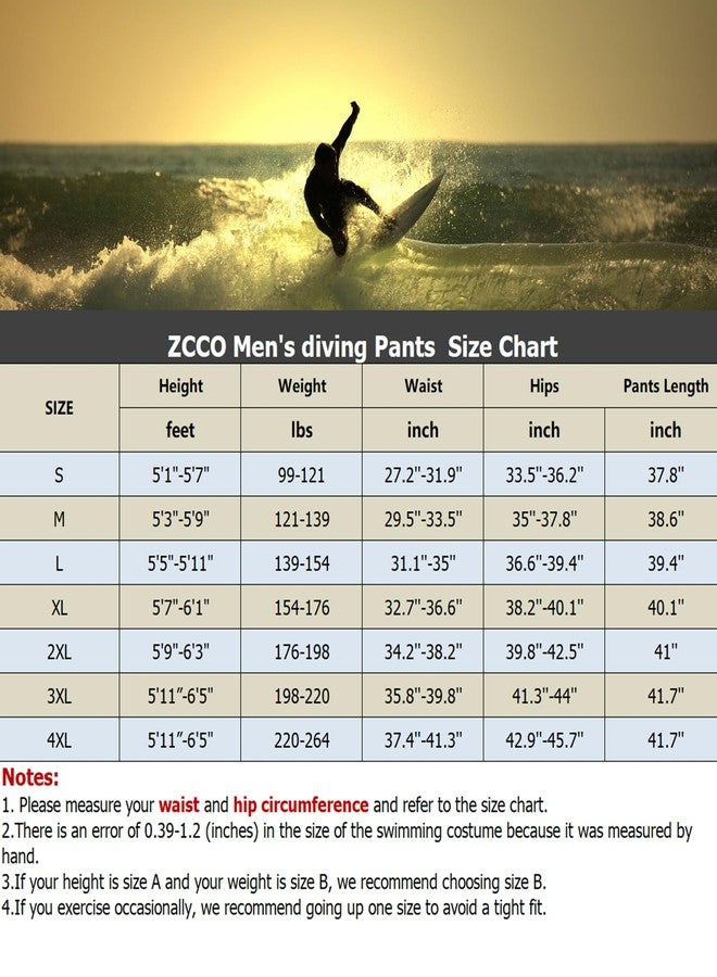 ZCCO Men&Women Wetsuit Pants, 1.5mm Neoprene Long Pants Keep Warm for Surfing Kayaking Swimming Diving Canoeing (Black, XXXX-Large) - Image 4