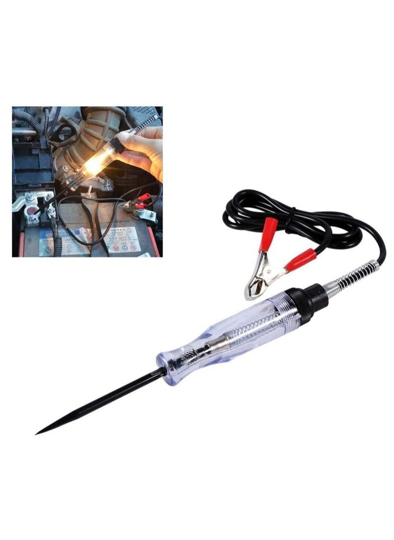 Generic Electrical Car Circuit Tester Professional Auto Voltage Continuity Test Automotive Electrical Volt Light Tester Probe Pen with Sharp Steel Probe and Long Spring Wire for Car Boat Trailers Motorcycles  - Image 2