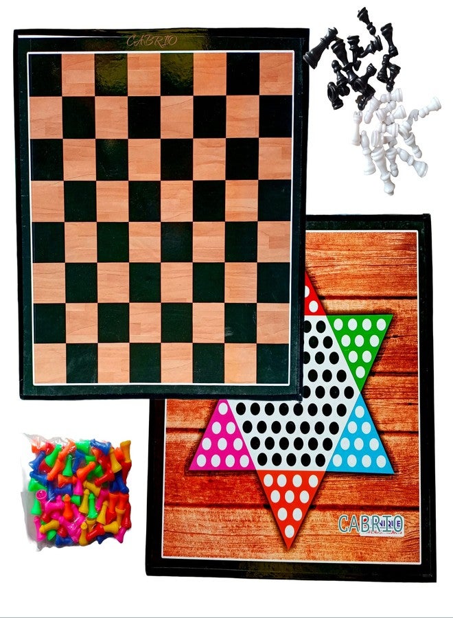 CABRIO 2 in 1 Chess + Chinese Checkers Board Game for Kids & Adult Fun Play time - Image 1