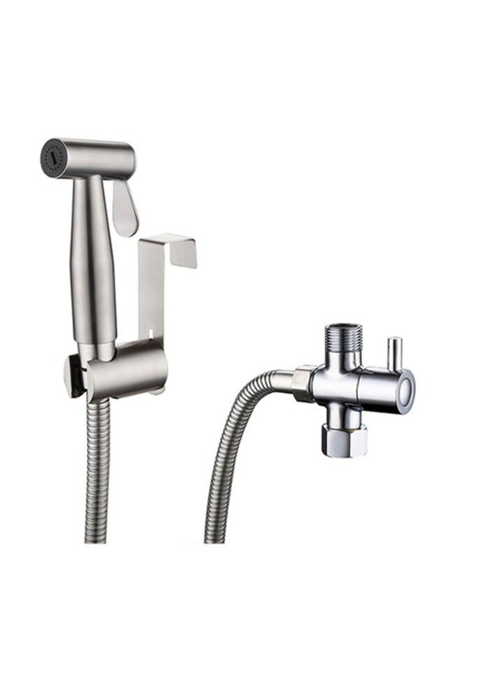 بروماس بخاخ بيديت محمول شطاف قماش لحفاضات المرحاض، بخاخ مرحاض من الفولاذ المقاوم للصدأ المصقول، مجموعة رذاذ بيديت للحمام - Image 1