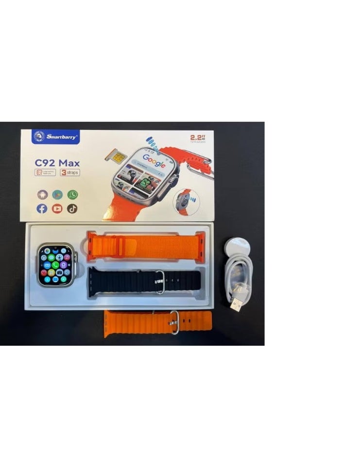 سمارت بيري Smartberry C92 Max – ساعة ذكية تعمل بنظام أندرويد 4G LTE مع دعم شريحة SIM وشاشة تعمل باللمس - Image 2
