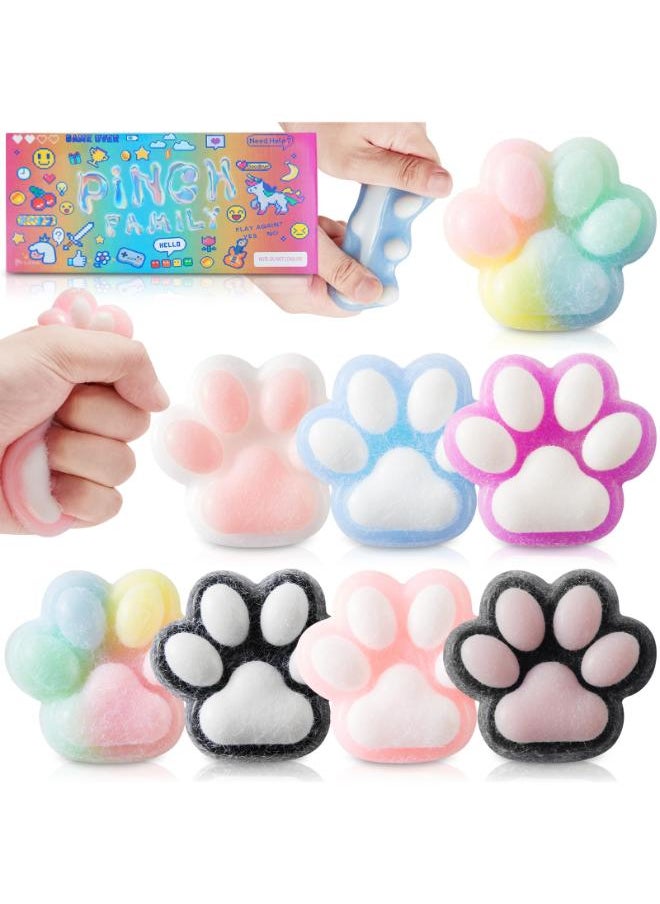 Generic 1Pcs Taba Squishy Cat Paw Squeeze Toys, Squishy Fidget Toy, Kawaii Squishies Sensory Toys, Pinch Family Squishy Toys, Cat Paws Mochi Toys,Stress Relief for Party Favors,Novelty Things for Adults Kids 