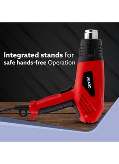 AGARO AGARO 2000W Heat Gun HG2120, Dual Temperature and Air Flow Control with 4 Nozzle Attachments, Hot Air Gun Heating helps in Shrink Wrapping, Paint Removal, Wire Shrinking, Crafting  - Image 5