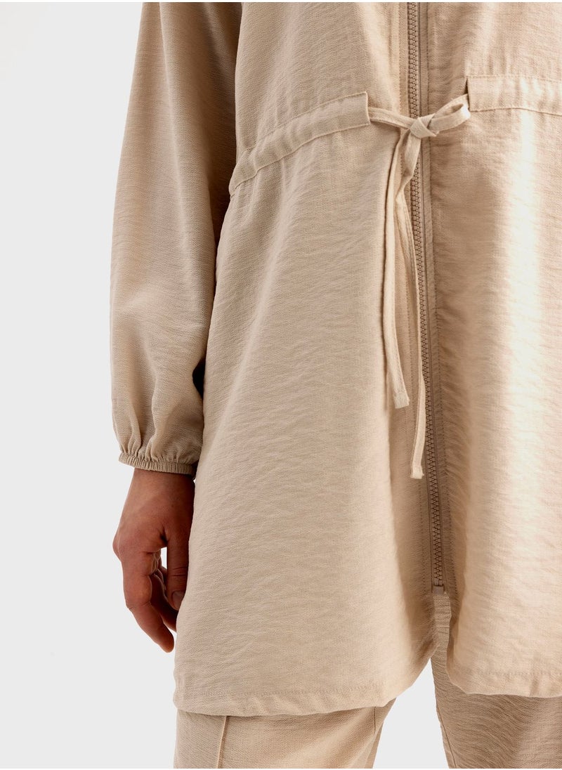 DeFacto - Zip Thru Tunic Shirt - Image 1