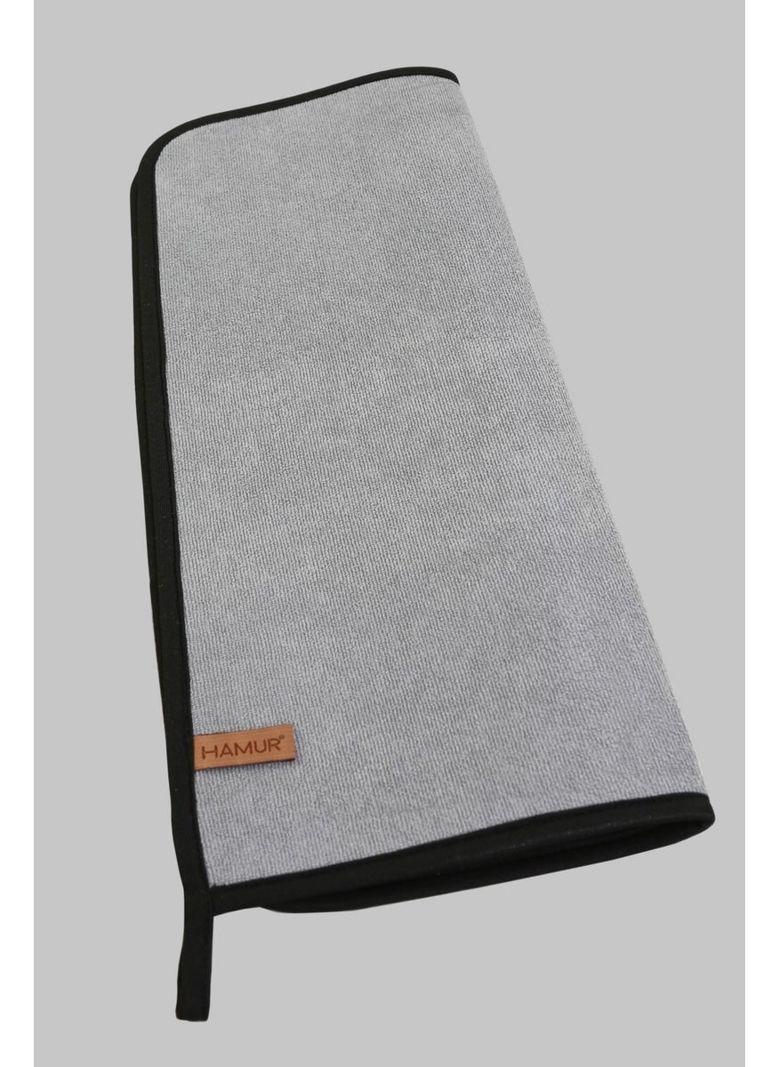 Hamur Dough Microfiber Dish Drying Mat Drying Cloth Drying Mat Countertop Gray  - Image 3