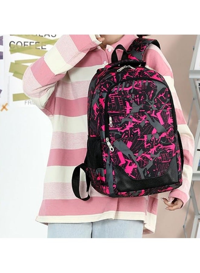 GGEROU 3Pcs School Bags,Children School Backpack,School Bags for Teenagers,Large Capacity Backpack,Waterproof Backpacks,3 in 1 School Bag,Lunch Bag and Pencil Case - Image 3