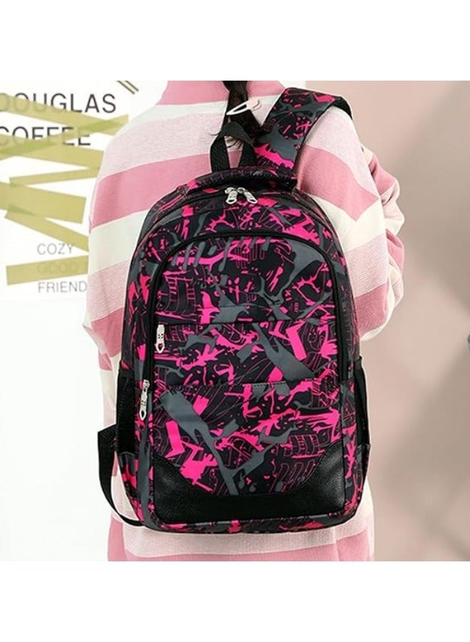 GGEROU 3Pcs School Bags,Children School Backpack,School Bags for Teenagers,Large Capacity Backpack,Waterproof Backpacks,3 in 1 School Bag,Lunch Bag and Pencil Case - Image 4