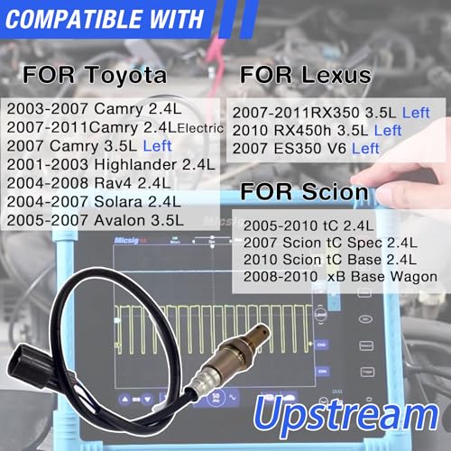 HHGKPVX Upstream O2 Oxygen Sensor 234-9041 Compatible with Toyota 2003-2011 Camry 2001-2003 Highlander 2004-2008 Rav4 Solara Lexus 2007-2011 RX350 2010 RX450h 2007 ES350# 89467-06030 - Image 2