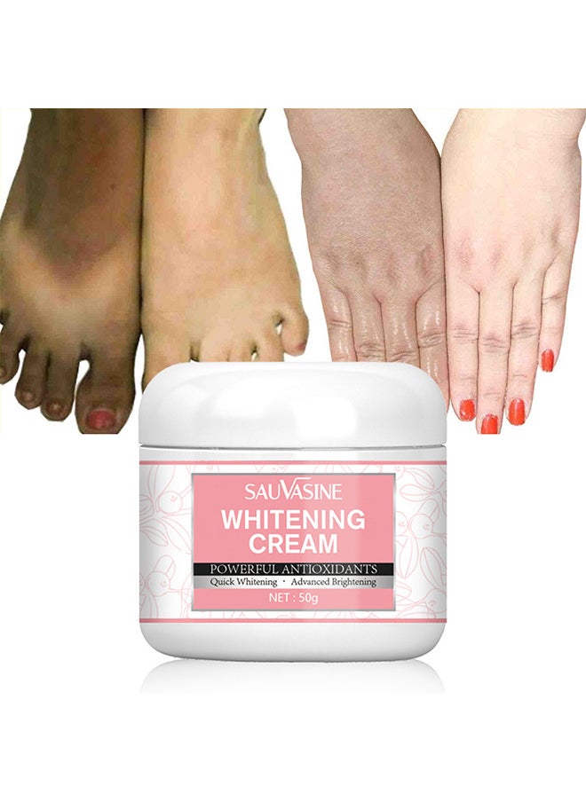SAUVASINE - 50G Whitening And Brightening Cream, Advanced Skin Brighten Body Cream Moisturizing Anti Wrinkle And Firming Daily Skin Care Cream Body Quick Whitening Cream Rapid Skin Bleaching Cream - Image 1