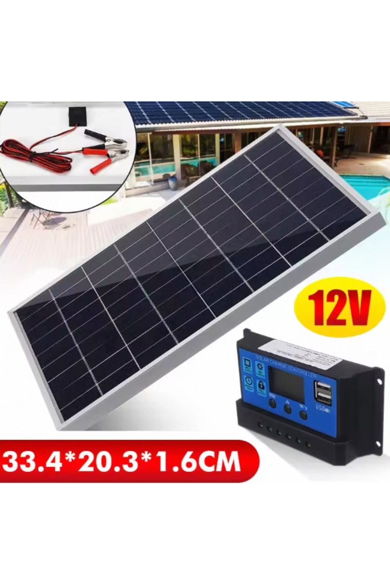 erorex 2PC with controller 20W/H Solar Panel Kit Complete12V Polycrystalline Power Portable Outdoor Rechar - Image 2