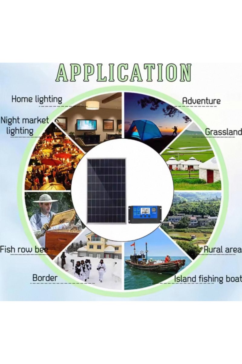 erorex 2PC with controller 20W/H Solar Panel Kit Complete12V Polycrystalline Power Portable Outdoor Rechar - Image 5