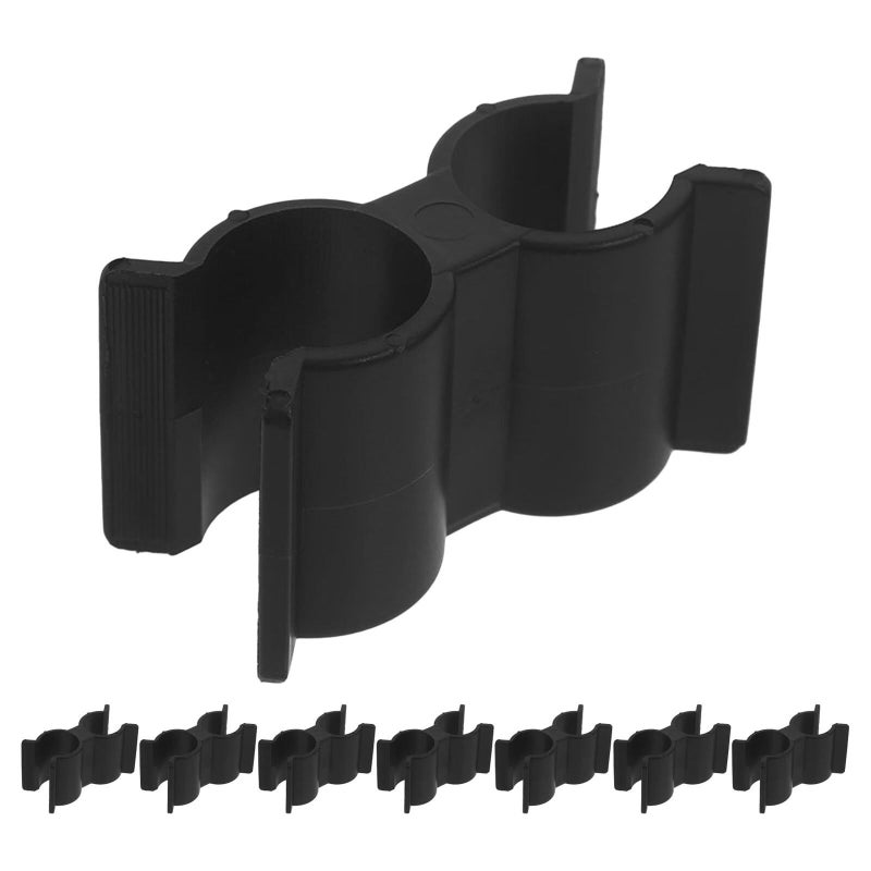 Black Marine Grade Nylon Double Hose Clamp 8pcs For Boat Fuel Line RV Cable Fastening - Image 2