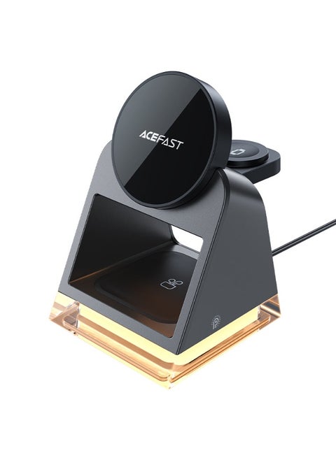 ACEFAST ،(Wireless Charger) Desktop Holder 3 in 1 Wireless Charging Station, Magnetic Charger Stand for Multiple Devices, for iPhone 16/15/14/13/12, Apple Watch 9/8/7/6/SE/5/4/3/2, AirPods 4/3/2/Pro