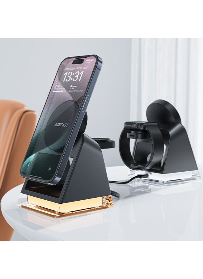 ACEFAST - ACEFAST ،(Wireless Charger) Desktop Holder 3 in 1 Wireless Charging Station, Magnetic Charger Stand for Multiple Devices, for iPhone 16/15/14/13/12, Apple Watch 9/8/7/6/SE/5/4/3/2, AirPods 4/3/2/Pro - Image 1