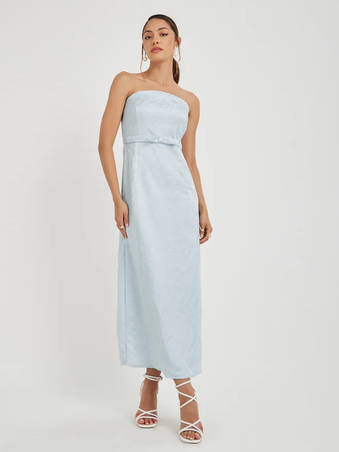Styli Floral Jacquard Dress